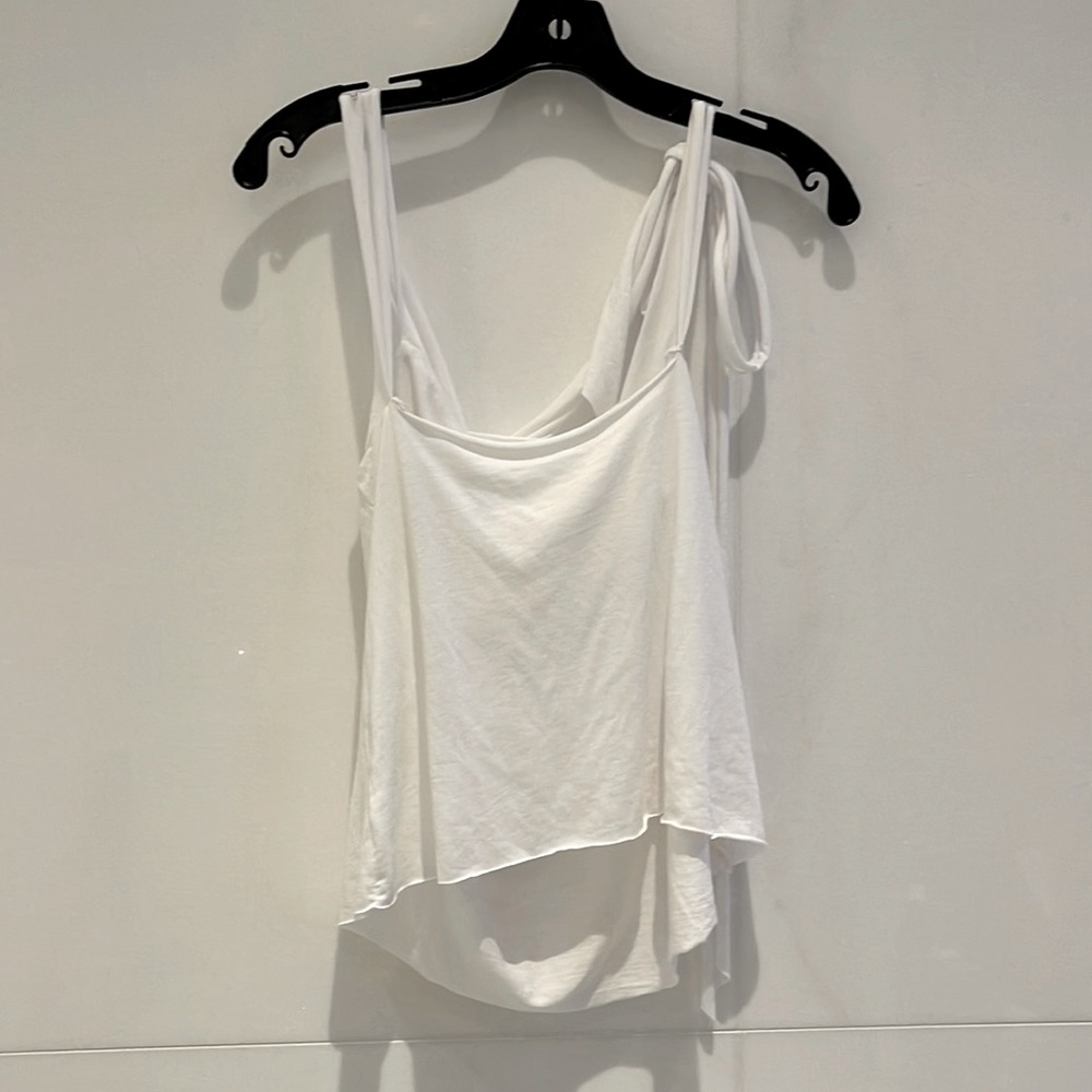 COPY - Fig white one shoulder top with adjustable styling